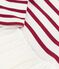 Langärmliges Kleid aus zwei Stoffen rot MILK/ AMARANTE