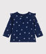 Langärmelige Baby-Bluse aus geblümter Baumwolle 