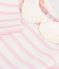 Baby-Streifenshirt mit Kragen aus Baumwolle rosa MILK/ MARQUISE