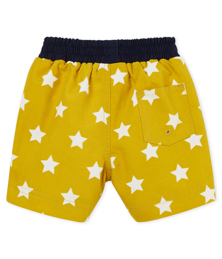 Gemusterte baby-strandshorts jungen gr&uuml;n/weiss