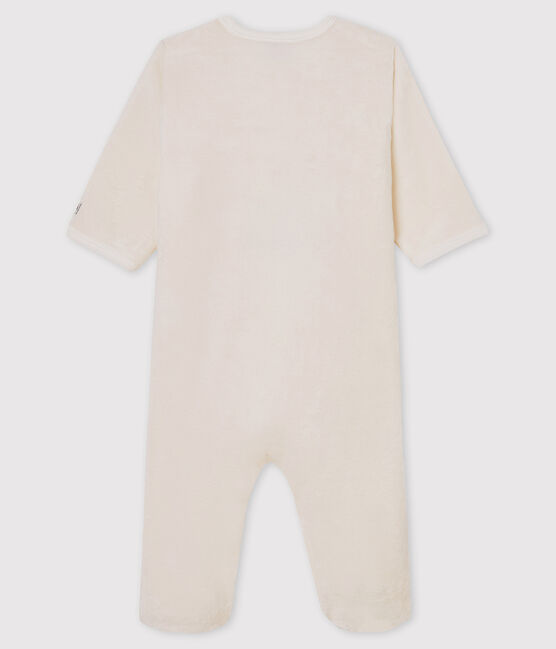 Strampler 'Bär' zum Überziehen aus Fleece weiss MARSHMALLOW