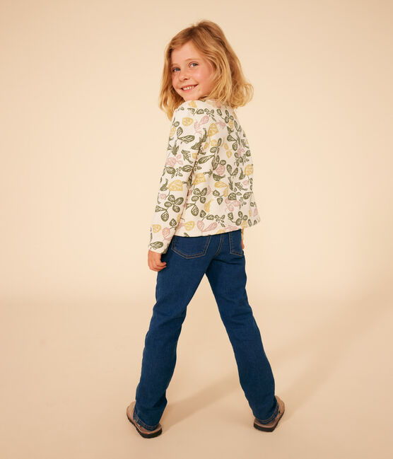 Cardigan aus Baumwolle für Mädchen weiss AVALANCHE/ MULTICO