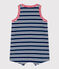 Overall Petit Bateau X Snoopy aus leichtem Jersey für Babys blau MEDIEVAL/weiss MULTICO