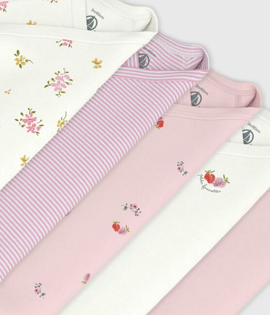 Set langärmeliger Wickelbodys aus bedruckter Baumwolle variante 1