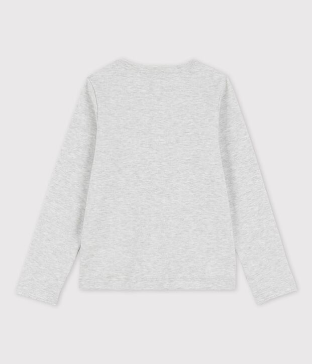 Lang&auml;rmeliges T-Shirt f&uuml;r M&auml;dchen / Jungen grau