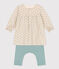 Baby-Kleid und Leggings aus Doppeljersey weiss AVALANCHE/ MULTICO