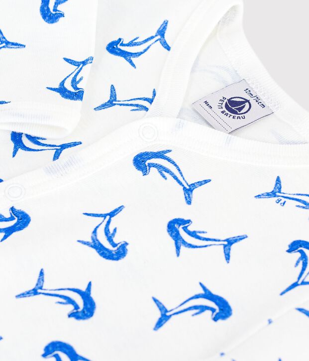 Dors bien sans pied en coton weiss/blau/vielfarbig