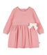 Langärmeliges Babykleid aus Samtstrick für Mädchen
