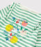 Kurzärmeliges Kinder-T-Shirt aus Jersey für Mädchen grün ALOEVERA/weiss MARSHMALLOW