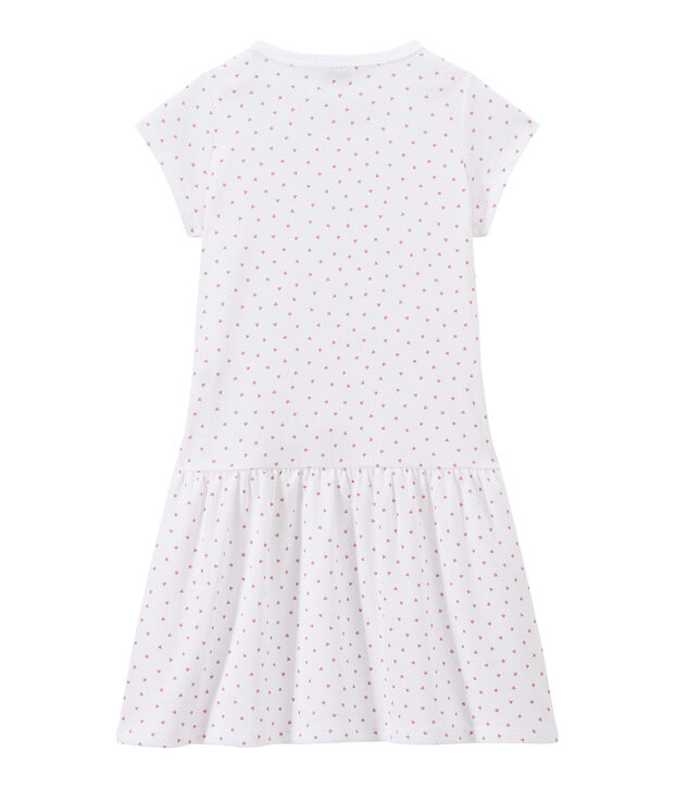 M&auml;dchen-Nachthemd mit Herzchen-Print weiss/rosa