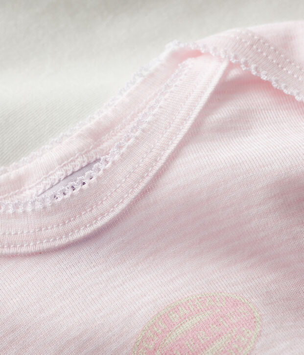 2er-Set lang&auml;rmelige Baby-Bodys aus Bio-Baumwolle mit Ringelstreifen vielfarbig