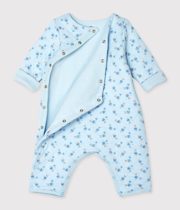 Langer Unisex-Baby-Overall aus Doppeljersey blau/vielfarbig
