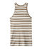 Gestreiftes Damen-Top aus Original-Rippstrick braun SHITAKE/weiss MARSHMALLOW