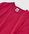 Klassisches Damen-T-Shirt aus Baumwolle mit Rundhalsausschnitt rosa CRANBERRY