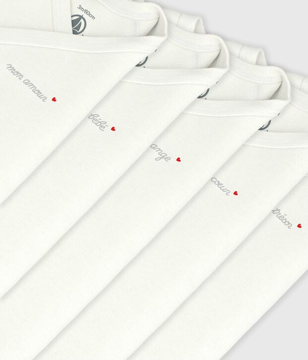 Set lang&auml;rmelige Wickelbodys aus einfarbiger Baumwolle vielfarbig