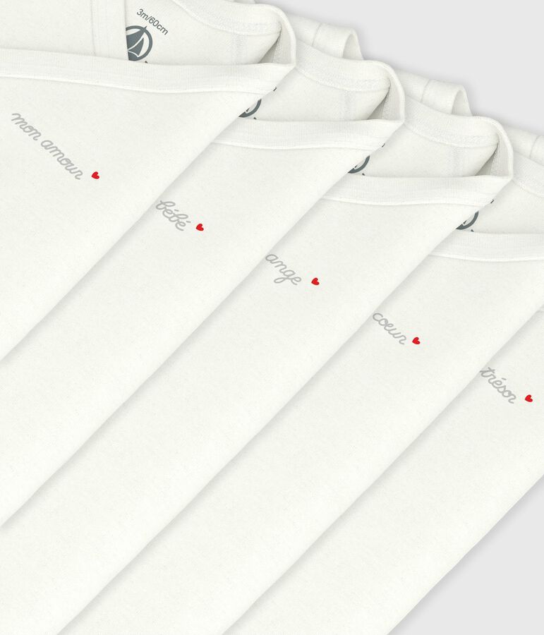 Set lang&auml;rmelige Wickelbodys aus einfarbiger Baumwolle vielfarbig