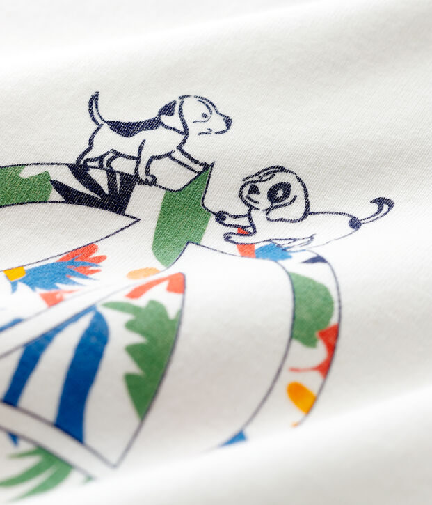 Baby-Sweatshirt aus Baumwolle. weiss