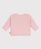 Baby-Wickeljacke aus Woll- und Baumwollstrick mit Lochmuster rosa JOLI