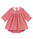 Langarmkleid und Bloomers mit Vichy-Karomuster