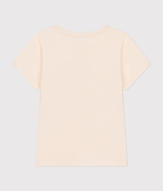Kurzärmeliges Kinder-T-Shirt aus Jersey für Mädchen naturfarben AVALANCHE