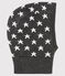 Kapuzenmütze für Babys, unisex schwarz CITY/weiss MARSHMALLOW
