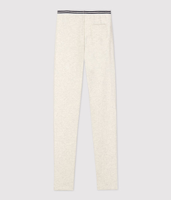 Kinder-Jeggings aus Baumwolle und Elastan für Mädchen beige MONTELIMAR CHINE