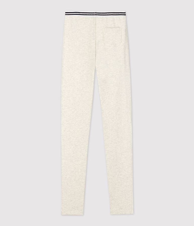 Kinder-Jeggings aus Baumwolle und Elastan f&uuml;r M&auml;dchen beige