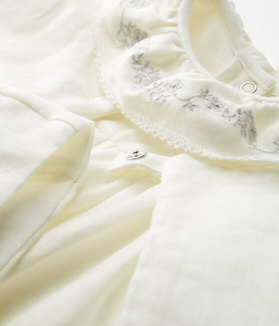 3-Teiliges ensemble baby-festtagskleidung mädchen aus leinen variante 1
