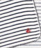 BABY-TASCHENTUCH MIT MARINESTREIFEN AUS BAUMWOLLGAZE weiss MARSHMALLOW/blau SMOKING