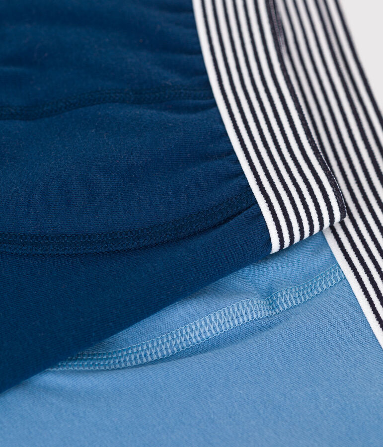 2er-Set Kinder-Boxershorts aus einfarbiger Baumwolle mit Elastan vielfarbig