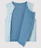 Ärmellose, wendbare Baby-Jacke in Blau aus wattiertem Rippstrick für Jungen blau FRAICHEUR/weiss MULTICO