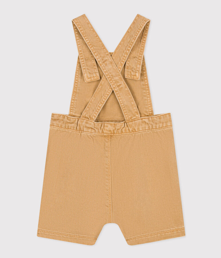 Kurze Baby-Latzhose aus farbigem Denim beige TOURONE
