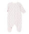 Bedruckter Baby-Mädchen-Strampler aus gedoppeltem Jersey blau BOCAL/weiss MULTICO