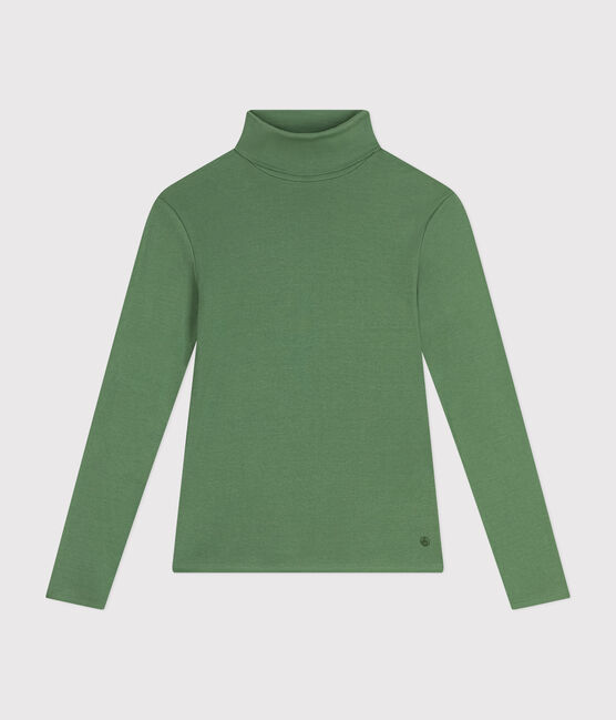 Damen-Rollkragenshirt "L'Iconique" aus Baumwolle grün PALMERAIE