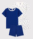 2er-Set Kinderkurzpyjamas aus Baumwolle mit Segelbooten/Sternen für Jungen