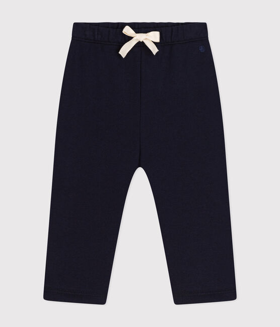Baby-Hose aus Molton blau SMOKING