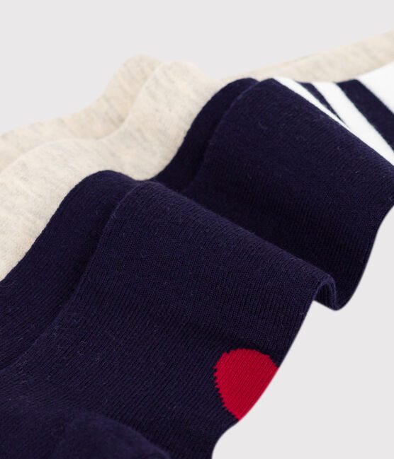 2er-Set Baby-Strumpfhosen aus Baumwolljersey blau SOIR/ MONTELIMAR