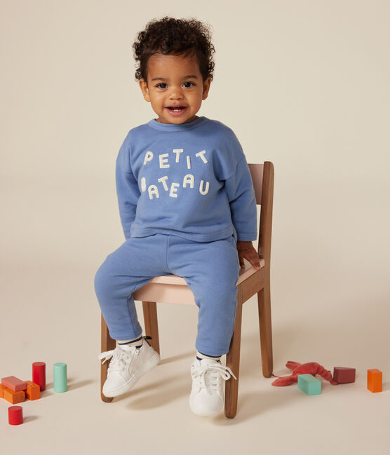 Baby-Sweatshirt aus Molton blau BEACH