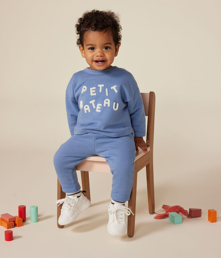 Baby-Sweatshirt aus Molton blau