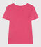 Damen-T-Shirt L'Iconique aus Baumwolle mit Streifen rosa PEONIA