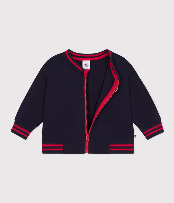 Baby-Teddy aus dichtem Jersey blau SMOKING