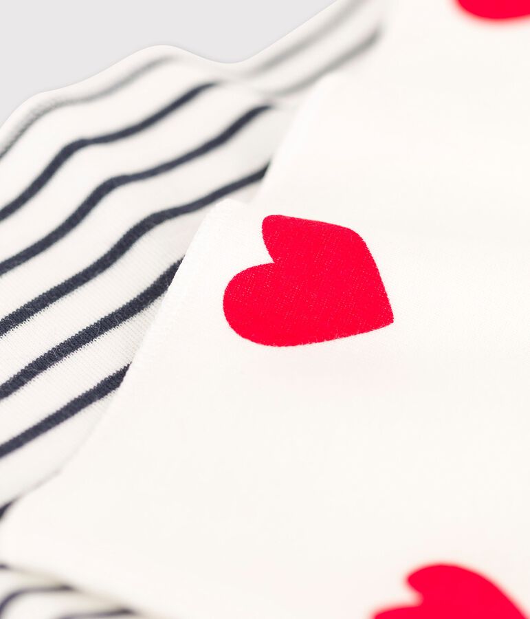 2er-Set Baby-Bandana-L&auml;tzchen aus Baumwolle mit Herzmotiv variante 1