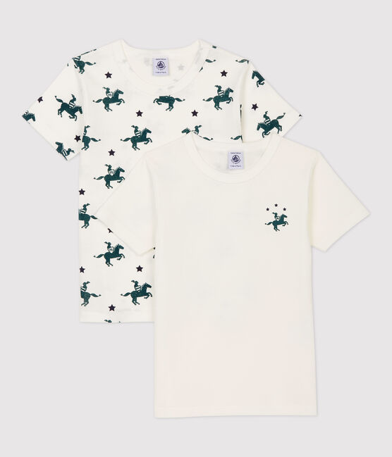2er-Set kurzärmelige T-Shirts aus Baumwolle mit Ritter-Motiv für Jungen variante 1
