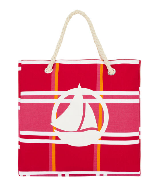Strandtasche rosa GEISHA/weiss MULTICO