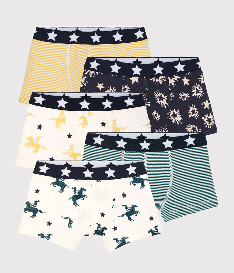 5er-Set Boxershorts aus Baumwolle f&uuml;r Jungen vielfarbig