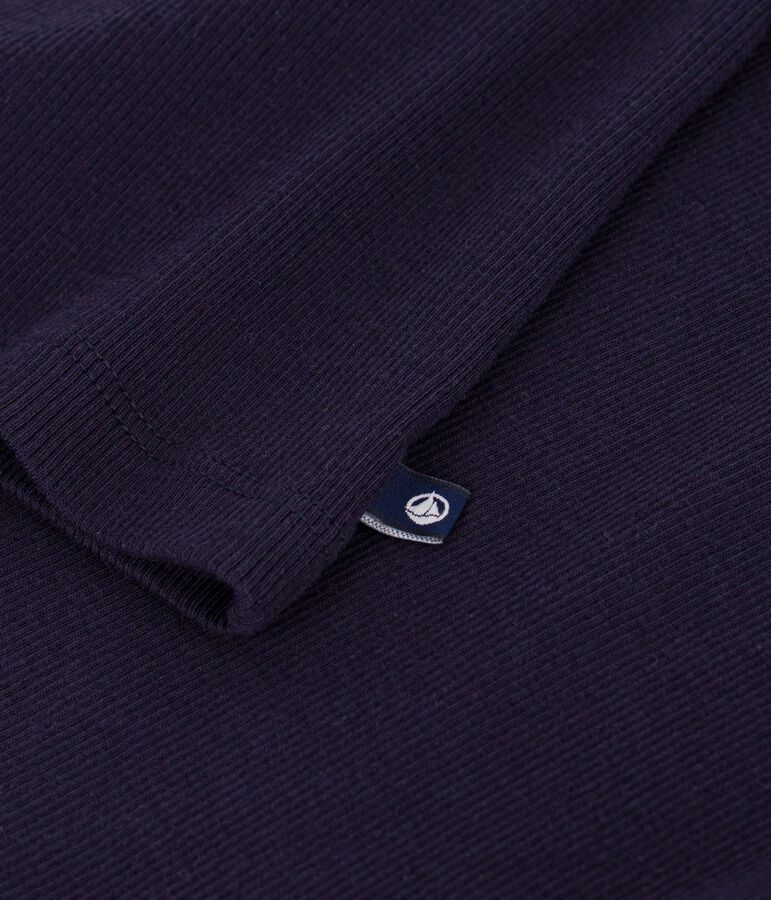 Kurz&auml;rmeliges Damen T-Shirt aus einfarbiger Baumwolle blau