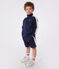 Kinder-Sweatshirt mit Reißverschluss und Stehkragen aus einfarbiger Baumwolle blau SMOKING