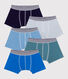 Set Kinder-Boxershorts aus einfarbiger Baumwolle