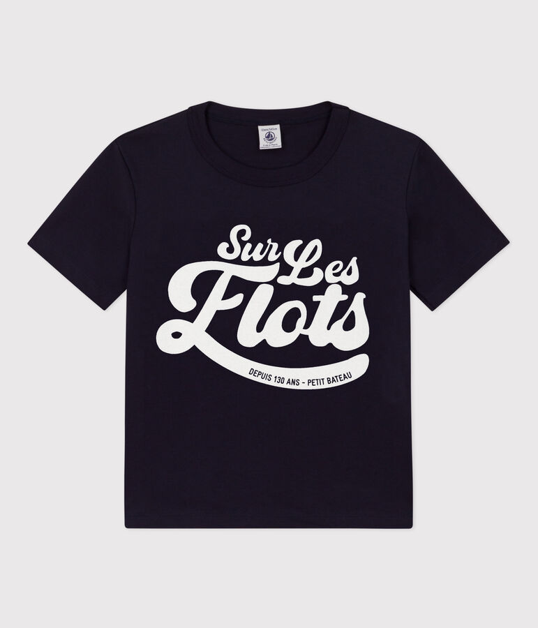 Kurz&auml;rmeliges Kinder-T-Shirt aus Baumwolle f&uuml;r Jungen blau