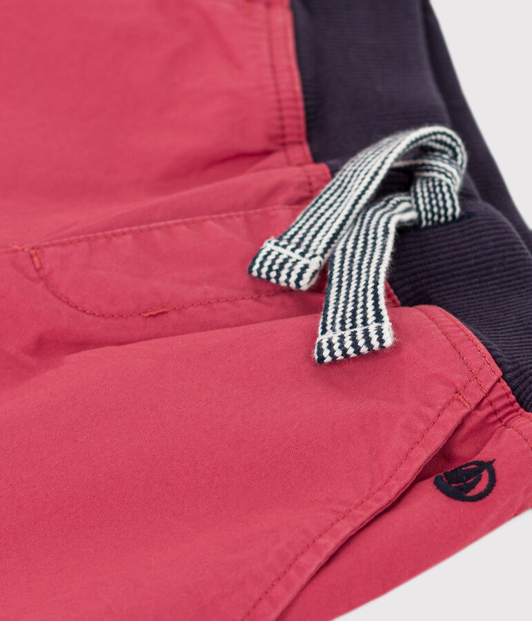 Bermudas aus Baumwoll-Serge f&uuml;r Jungen rosa PAPI